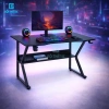 Bàn làm việc gaming K mặt gỗ, chân sắt sơn tĩnh điện 1m x 1m2 – chịu lực cao, ổn định PC 6