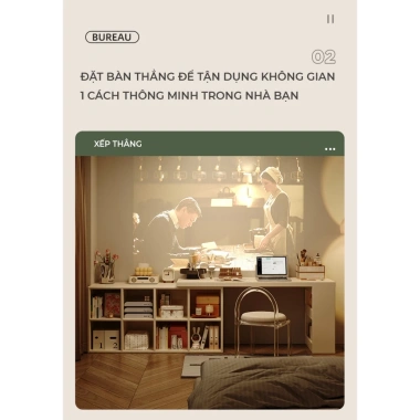 Bàn làm việc góc chữ L full trắng kèm kệ sách HC HP368 Giá ưu đãi 549k