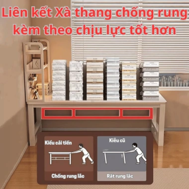 Bàn làm việc PC chân U uốn cong sơn tĩnh điện, mặt MDF 15mm, chịu tải 250kg - 605.000đ 2