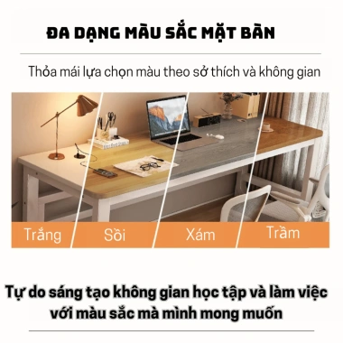 Bàn làm việc PC chân U uốn cong sơn tĩnh điện, mặt MDF 15mm, chịu tải 250kg - 605.000đ 7