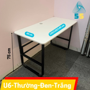 Bàn làm việc PC chân U uốn cong sơn tĩnh điện, mặt MDF 15mm, chịu tải 250kg - 605.000đ 8