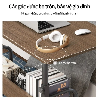 Bàn làm việc rút 3 tầng di động nâng hạ thông minh, bánh xe di chuyển đa năng - Giá 169.000₫ 4