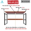 Bàn làm việc và học 5C T-Table giá sách 1,2m x 55cm, khung sắt 25x25mm sơn tĩnh điện, mặt gỗ dày - giảm còn 599.000đ 8