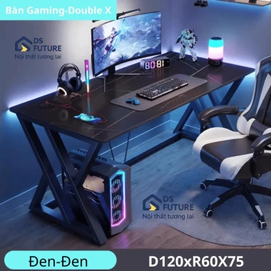 Bàn làm việc và học chân X hiện đại, mặt gỗ MDF bo góc an toàn, chân sắt sơn tĩnh điện - Giá chỉ 591.000₫