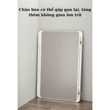 Bàn laptop gấp gọn 60x40 cm có khe bút và khe cắm thẻ - Bàn làm việc giường thông minh 5