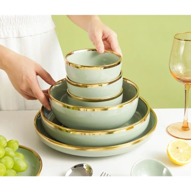 Bán Lẻ Bát Đĩa Màu Xanh Mint - Bát Cơm Chén Đĩa Ngọc Xanh, Giá 48.000đ