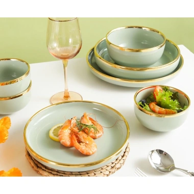 Bán Lẻ Bát Đĩa Màu Xanh Mint - Bát Cơm Chén Đĩa Ngọc Xanh, Giá 48.000đ