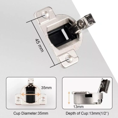 Bản lề cửa tủ LOUM thay thế Blum 110° xoắn ốc 33 bản, 8 gói - Giá chỉ 795.717₫ 5