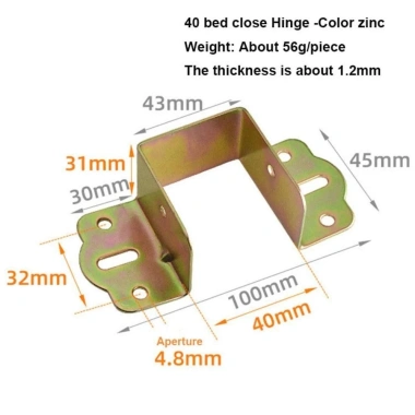 Bản lề giường DARON Lắp đặt nhanh khung cố định dày 11mm giường ổn định chất lượng cao phụ kiện ốc vít 2 Bản lề giường DARON Lắp đặt nhanh khung cố định dày 11mm giường ổn định chất lượng cao phụ kiện ốc vít 2