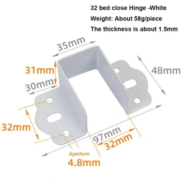 Bản lề giường DARON Lắp đặt nhanh khung cố định dày 11mm giường ổn định chất lượng cao phụ kiện ốc vít