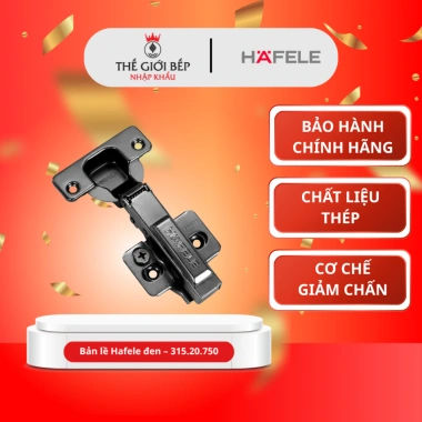 Bản lề Hafele 315.20.750 - Bản lề tủ gỗ màu đen giảm chấn, chịu tải cao, giá chỉ 50.600₫