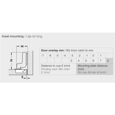 Bản lề Hafele giảm chấn 315.11.752 - Lót lòng êm ái, đóng mở mượt mà, 37.021₫ 5