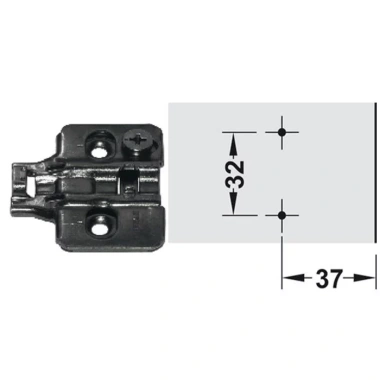 Bản lề Hafele màu đen 315.20.752 - Giảm chấn, giá chỉ 50.600đ, chất lượng cao cho tủ 6