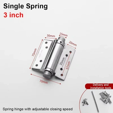Bản Lề Im Lặng NAMSHEVA 3-6 inch Thép Không Gỉ Lò Xo Dày Mở Đôi Phụ Kiện Miễn Phí 10