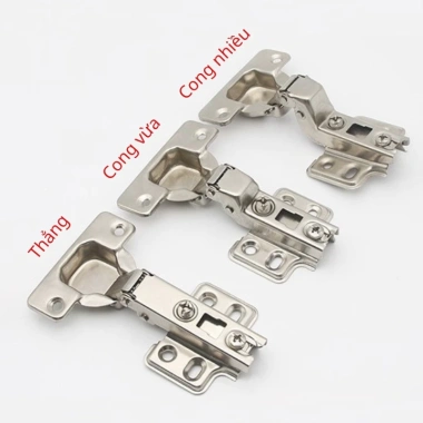 Bản lề inox tủ giảm chấn cao cấp, chống gỉ, bật êm, bền lâu - giá chỉ 16.500₫, giao nhanh, không ưng hoàn tiền