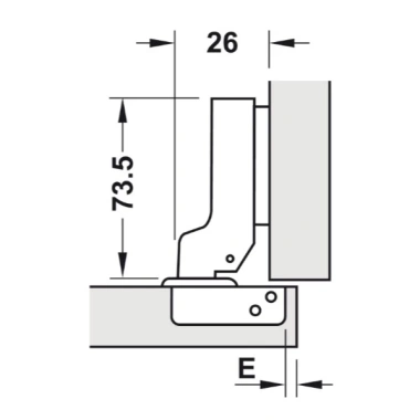 Bản Lề Trùm Ngoài, Trùm Nửa, Lọt Lòng Hafele Metalla SM 110° giá chỉ 39.100 VND giảm 8.820 VND