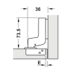 Bản Lề Trùm Ngoài, Trùm Nửa, Lọt Lòng Hafele Metalla SM 110° giá chỉ 39.100 VND giảm 8.820 VND 8
