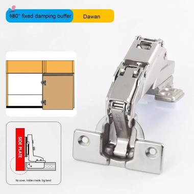 Bản lề tủ 165/180° bộ đệm thủy lực giảm chấn im lặng, điều chỉnh cho tủ bếp, tủ quần áo cửa 3D 4