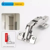 Bản lề tủ 165/180° bộ đệm thủy lực giảm chấn im lặng, điều chỉnh cho tủ bếp, tủ quần áo cửa 3D 5