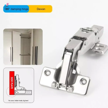 Bản lề tủ 165/180° bộ đệm thủy lực giảm chấn im lặng, điều chỉnh cho tủ bếp, tủ quần áo cửa 3D 6
