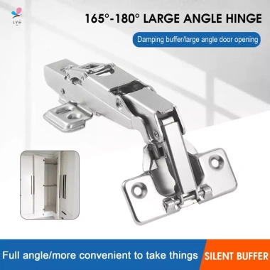 Bản lề tủ 165/180° bộ đệm thủy lực giảm chấn im lặng, điều chỉnh cho tủ bếp, tủ quần áo cửa 3D 8