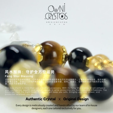 Bản Mệnh Phật 2.026 Hộ Thân - Móc Khóa Obsidian Hắc Diệu, Thạch Anh Tóc Vàng, Khai Vận May Mắn - Giá Ưu Đãi 699.999đ 9