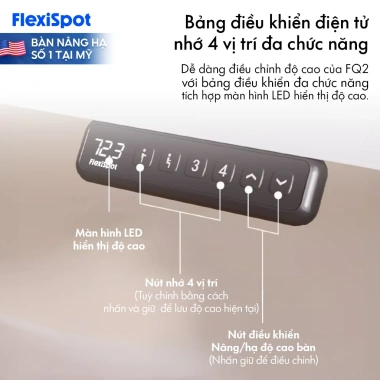 Bàn Nâng Hạ DERGO FlexiSpot FQ2-1.260 - 4 vị trí nhớ, giảm 500K, giá 3.150.000₫ 4