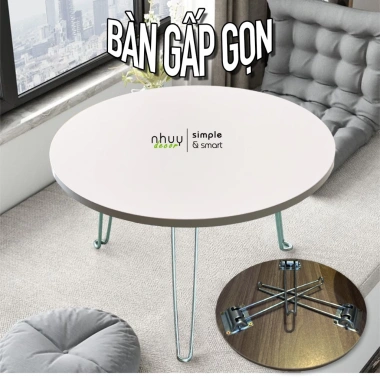 Bàn ngồi bệt gấp gọn mini, bàn xếp sinh viên – Ngồi học trên giường, giá ưu đãi 168.500₫