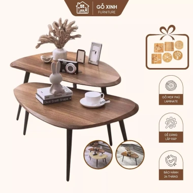 Bàn ngồi bệt gỗ xinh, chắc chắn, chống xước, chống thấm, bàn trà, học, làm việc 399k