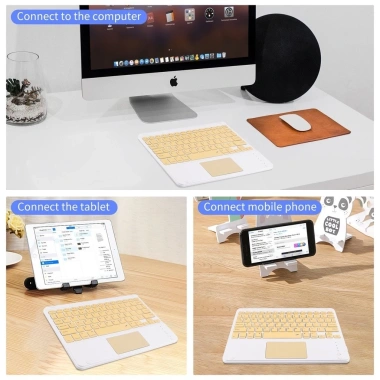 Bàn Phím Bluetooth 10 inch 3 trong 1 không dây, Chuột nhẹ di động cho iPad Samsung Xiaomi - Giá 71.000₫ 5