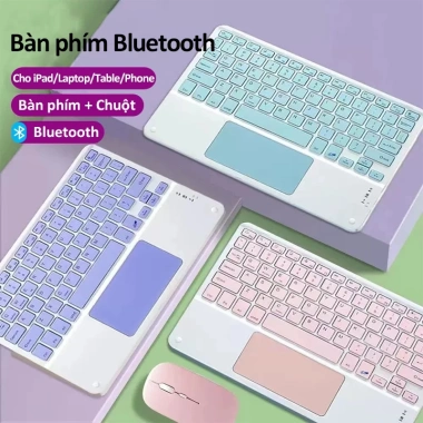 Bàn Phím Bluetooth 10 inch 3 trong 1 Không Dây và Chuột Nhẹ Di Động cho iPad Samsung Xiaomi - 68.000 VND