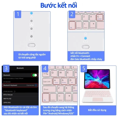 Bàn Phím Bluetooth 10 inch 3 trong 1 Không Dây và Chuột Nhẹ Di Động cho iPad Samsung Xiaomi - 68.000 VND 2 Bàn Phím Bluetooth 10 inch 3 trong 1 Không Dây và Chuột Nhẹ Di Động cho iPad Samsung Xiaomi - 68.000 VND 2