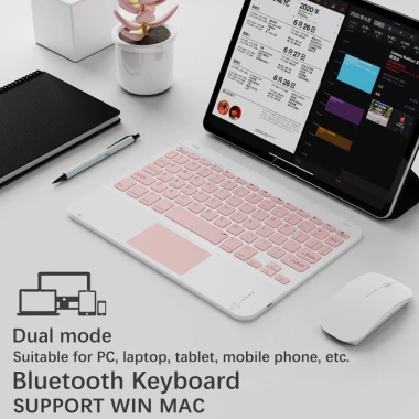 Bàn Phím Bluetooth 10 inch 3 trong 1 Không Dây và Chuột Nhẹ Di Động cho iPad Samsung Xiaomi - 68.000 VND