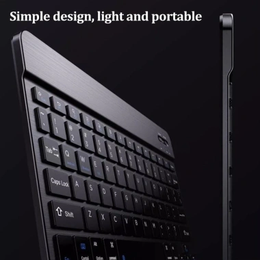 Bàn phím Bluetooth 10 inch mỏng nhẹ, kèm chuột, phù hợp cho điện thoại và máy tính bảng