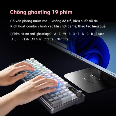 Bàn phím Bluetooth 2.4G FURYCUBE IP98 PRO - LED RGB, không ồn, hỗ trợ USB, game & văn phòng, giảm còn 459.000₫