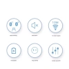 Bàn phím Bluetooth 3 thiết bị + 2.4G không dây Full Size, gõ êm, sạc Type‑C, 400.000₫ 4