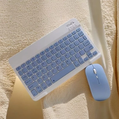 Bàn phím Bluetooth 5.0 10 inch, chuột không dây, phạm vi 10m, bộ đôi tiện lợi 8