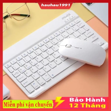 Bàn phím Bluetooth 5.0 10 inch, chuột không dây, phạm vi 10m, bộ đôi tiện lợi 10
