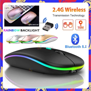 Bàn Phím Bluetooth + Chuột BT5.1 Đèn LED - Giá 85.000, dùng cho PC, Tablet, iPad, Smartphone
