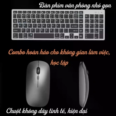 Bàn Phím Bluetooth & Chuột Không Dây Nhỏ Gọn - Kết Nối Dễ Dàng, Thiết Kế Tinh Tế, Giá Ưu Đãi 339k 2