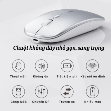 Bàn Phím Bluetooth & Chuột Không Dây Nhỏ Gọn - Kết Nối Dễ Dàng, Thiết Kế Tinh Tế, Giá Ưu Đãi 339k 3