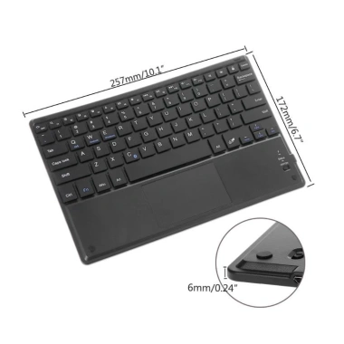 Bàn phím Bluetooth + Chuột Touchpad 10 inch cho iPad Android Laptop - Giá 350.000₫ 3 Bàn phím Bluetooth + Chuột Touchpad 10 inch cho iPad Android Laptop - Giá 350.000₫ 3