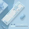 Bàn phím Bluetooth có dây cho tablet, PC, laptop - thiết kế thỏ trà sữa nữ tính 4