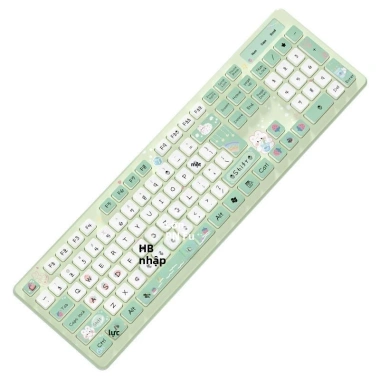 Bàn phím Bluetooth có dây cho tablet, PC, laptop - thiết kế thỏ trà sữa nữ tính