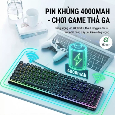 Bàn Phím Bluetooth FreeWolf M104 4.000mAh 3 Chế Độ Kết Nối LED RGB - Gõ Êm Giá Ưu Đãi 569k 4 Bàn Phím Bluetooth FreeWolf M104 4.000mAh 3 Chế Độ Kết Nối LED RGB - Gõ Êm Giá Ưu Đãi 569k 4