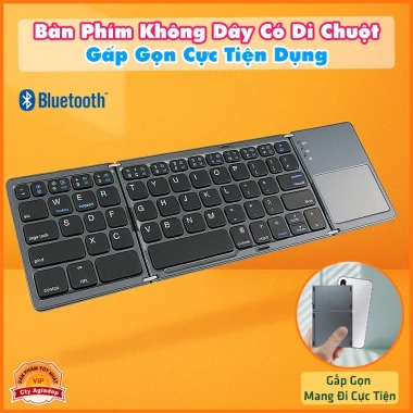 Bàn Phím Bluetooth Gập Gọn AB033 - Sang Trọng, Mỏng Nhẹ, Hiệu Năng Mạnh Mẽ, 520k