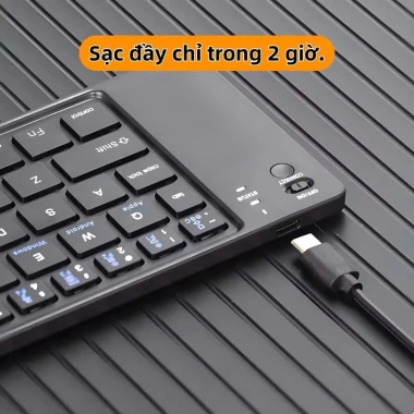 Bàn phím Bluetooth gập gọn, hỗ trợ Windows, Mac, iOS, Android – kết nối điện thoại, laptop, tablet