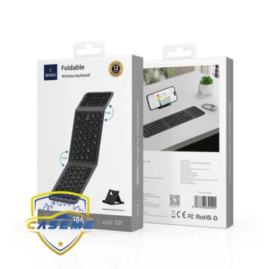 Bàn Phím Bluetooth Gập Gọn WiWU FMK-05 - V5.2, Pin 40h, Kèm Túi Đựng & Giá Đỡ