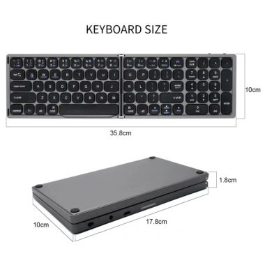 Bàn phím Bluetooth gập Jomaa có số, cho laptop, tablet, phone - 204.600₫ 3 Bàn phím Bluetooth gập Jomaa có số, cho laptop, tablet, phone - 204.600₫ 3