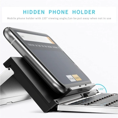 Bàn phím Bluetooth gấp Jomaa không dây, sạc lại, bỏ túi cho điện thoại và Pad - Giá 751.062₫ 9